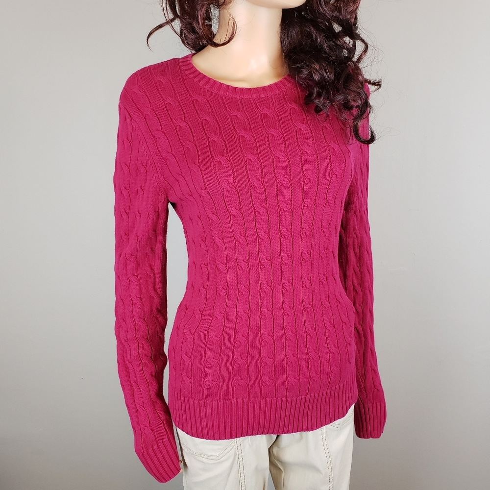 ✿❀ Tommy Hilfiger Pink Cable Knit Sweater ❀✿